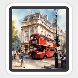 Watercolor Urban Walks -London Collection- Sticker